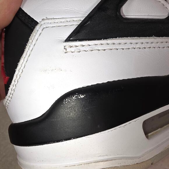 Nike Air Jordan Retro 4 308497-110 White/Red/Black Shoes Men's 8.5 Fire Red EUC - Picture 15 of 16